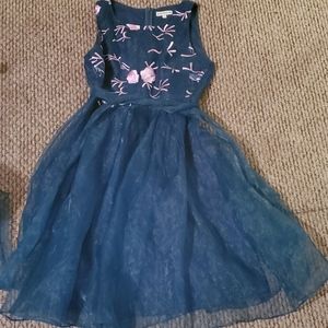 Quick brown fox organza vintage style dress